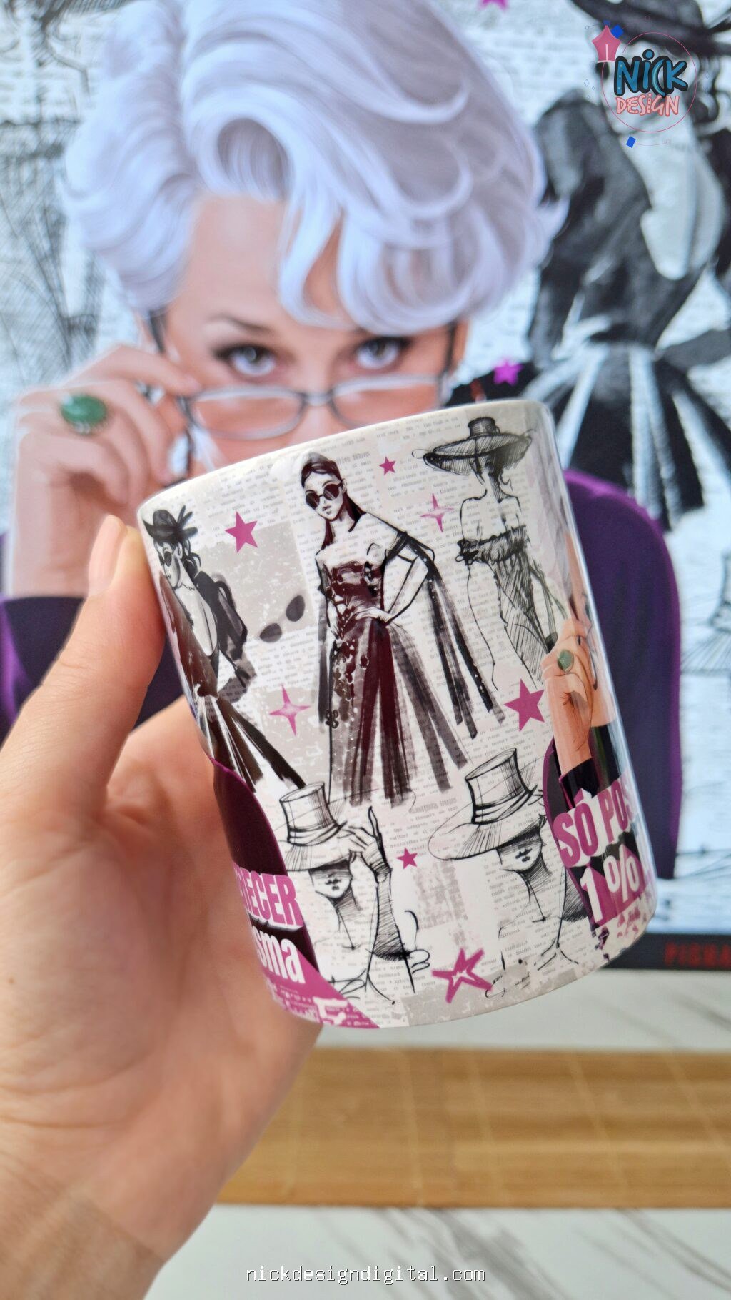 Só posso oferecer 1% de carisma - Filme O Diabo Veste Prada - Arte Avulsa Caneca - Imagem 2