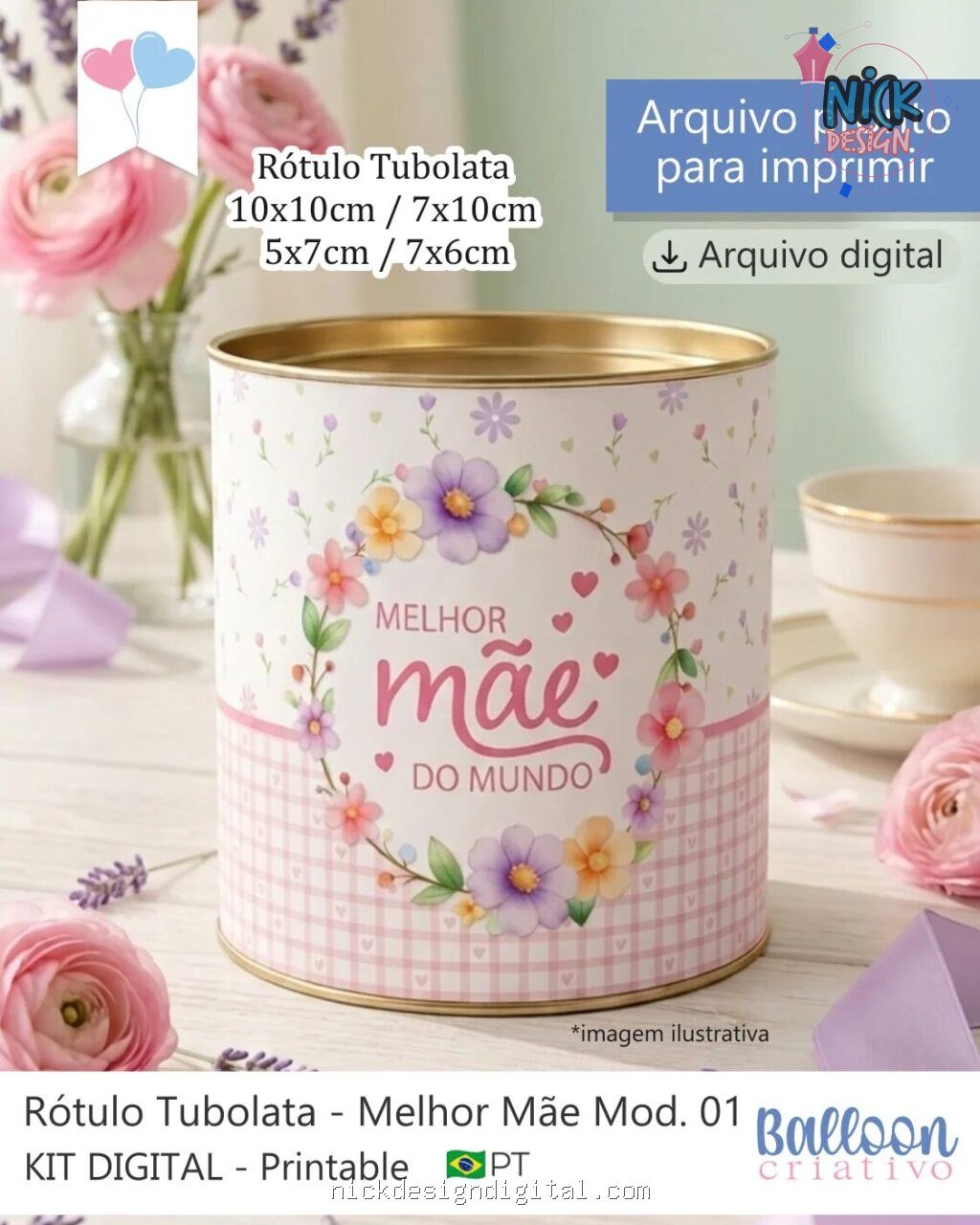 Rótulo Tubolata - Melhor Mãe Modelo 01 - Imagem 1