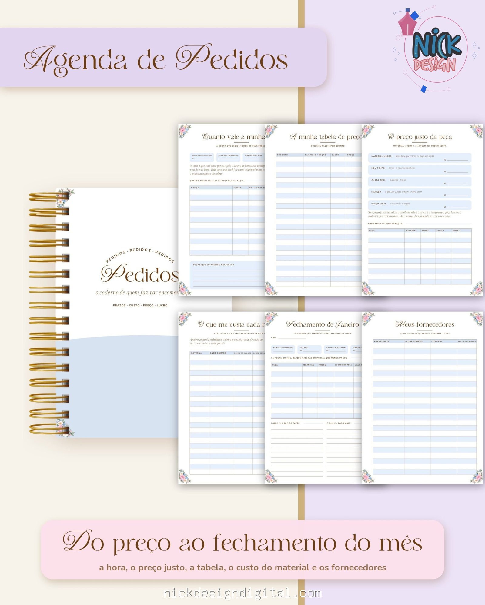 COMBO Agenda De Pedidos