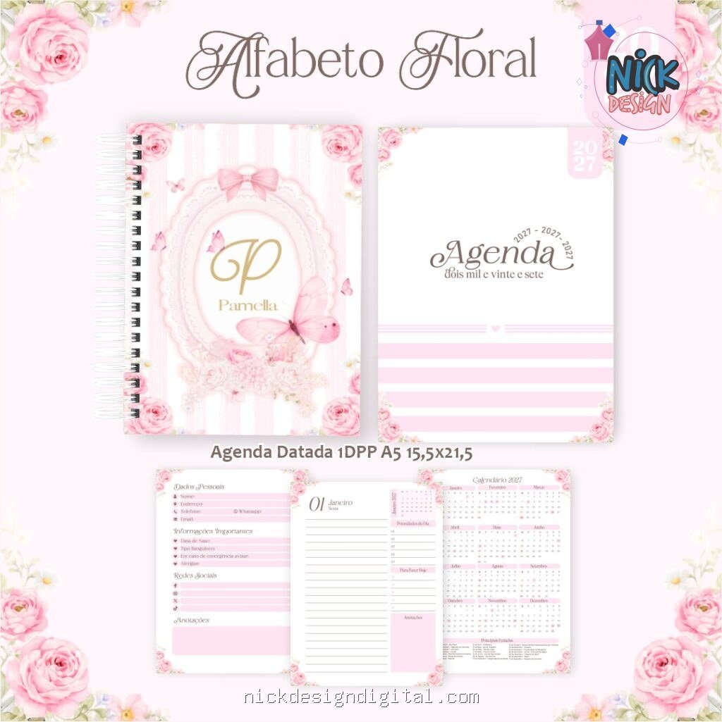 Alfabeto Floral - Coleção BIG 2027 (Pamella) - Imagem 1