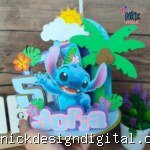 Stitch - Topo de Bolo Cenário