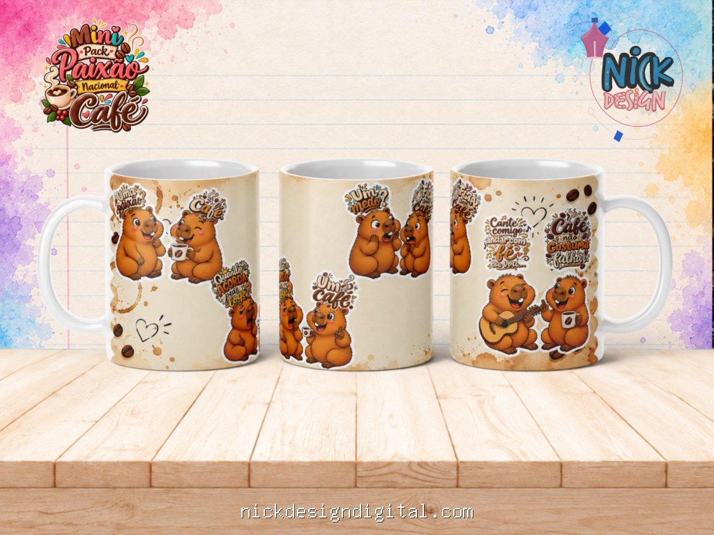 Mini Pack Paixão Nacional Café - Artes Canecas - Imagem 5
