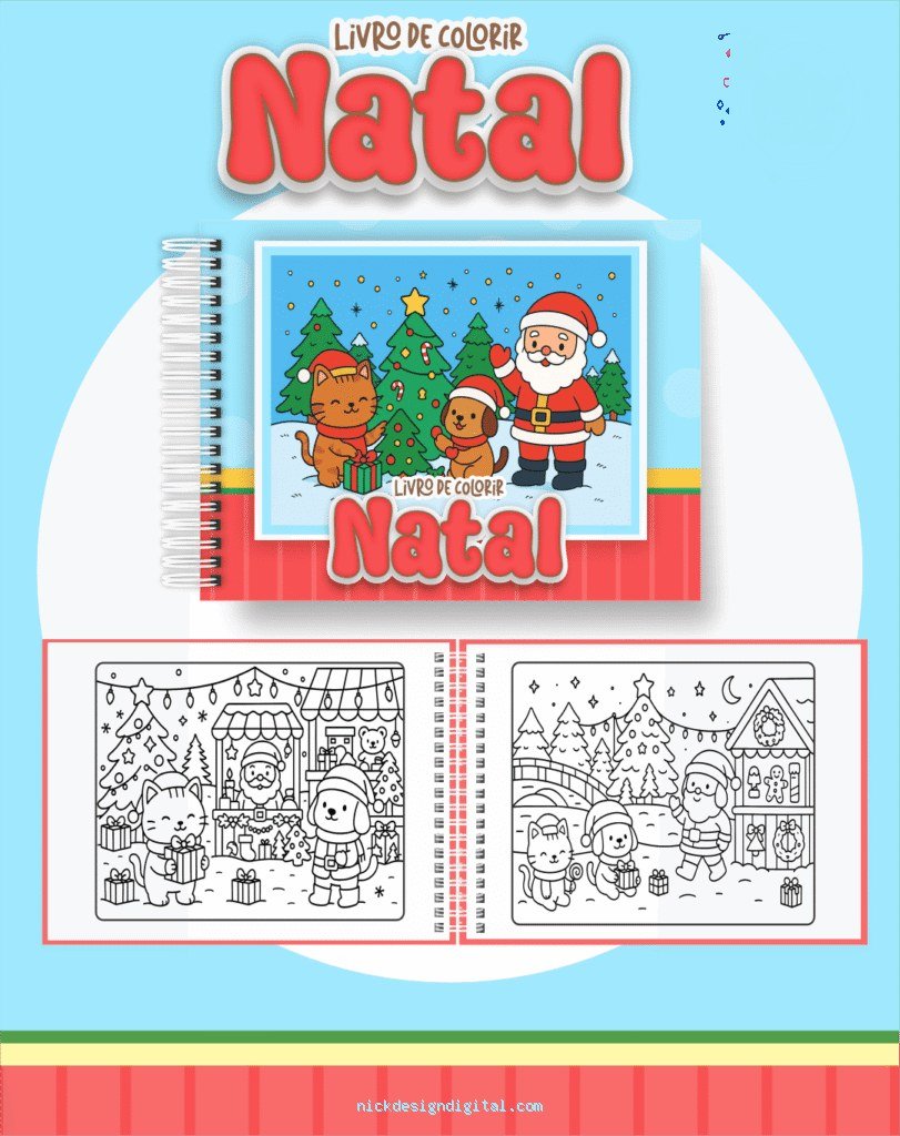 Natal Fofo - Livro de Colorir