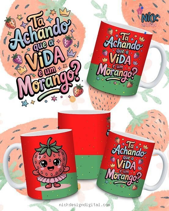 Docinho Box Morango do Amor - Artes para Caneca - Imagem 1