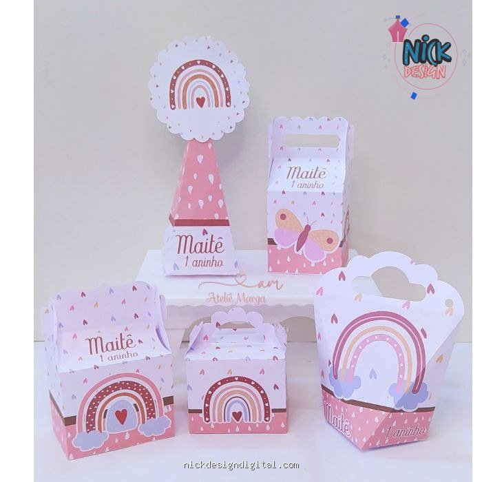 Arco Íris Boho - Kit Festa Pronta - Imagem 1