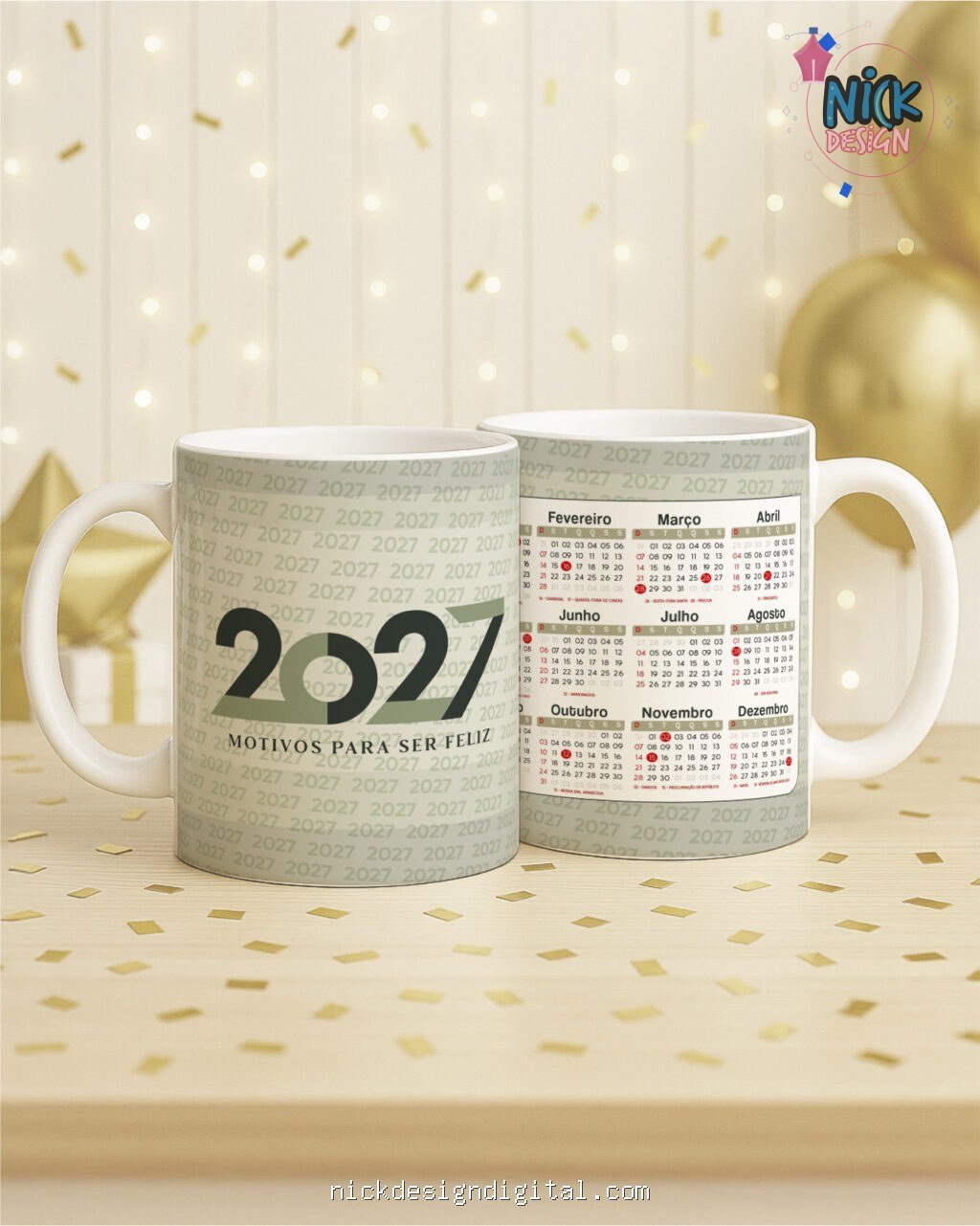Ano Novo - Calendário 2027 (Artes Canecas) - Imagem 10