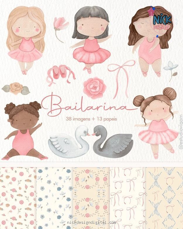 Bailarina - Kit Digital - Imagem 1