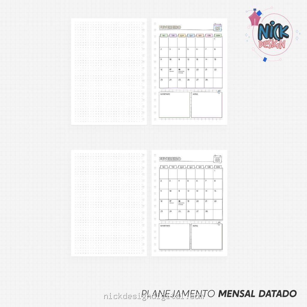 SUPER COMBO Planner Slim para Colorir 2026 (Nilmara) - Imagem 4