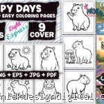 Dias de Capy Ousados ​​e Fáceis (Capivara) - Livro de Colorir