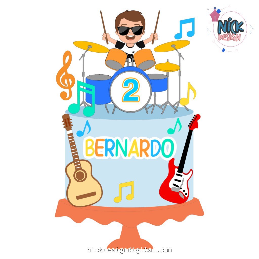 Baterista - Topo de Bolo - Imagem 1