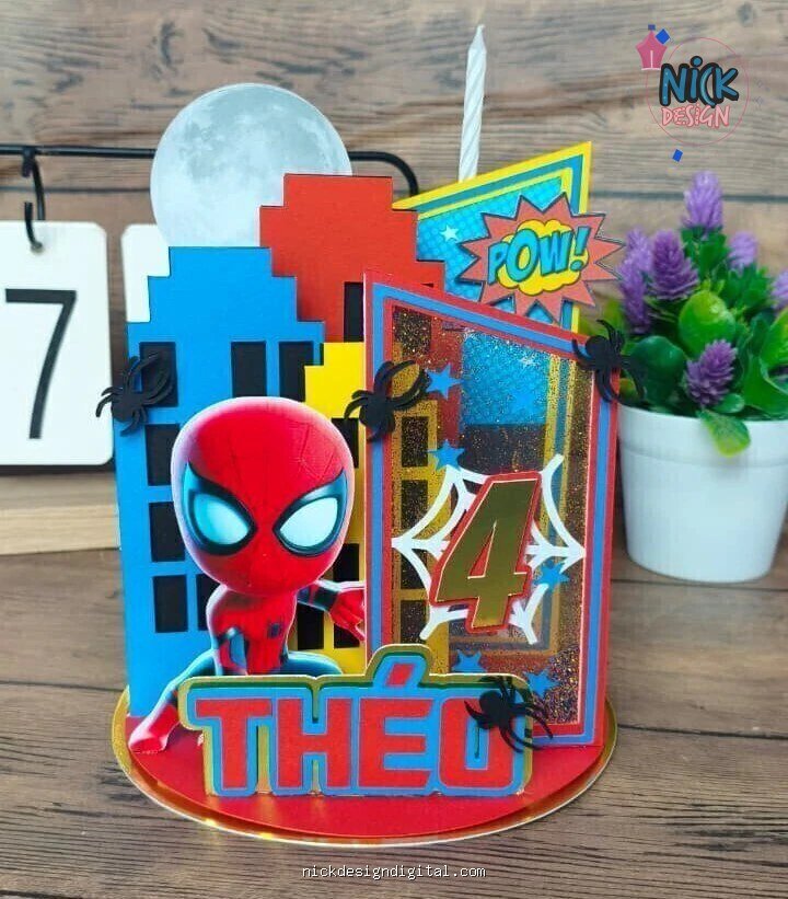Homem Aranha Baby - Porta Vela 3D - Imagem 1