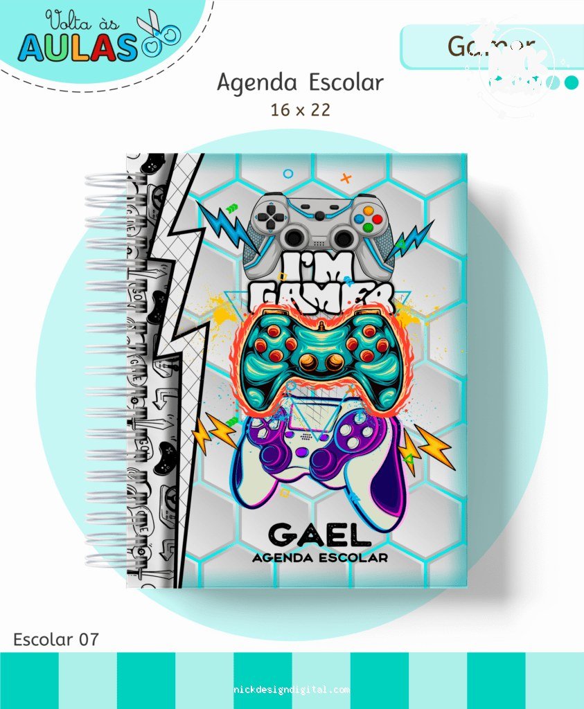 Gamer - Kit Escolar 2026 (Lina Criativa)