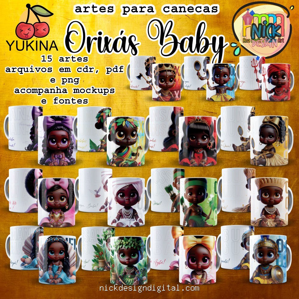 Orixás Baby - Artes para Caneca - Imagem 1