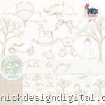 Toile de jouy – Brinquedos Bege