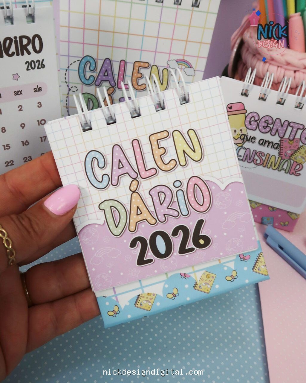 Calendários A6 e Mini 2026 – Professores (Mimos Personalizados) - Imagem 3