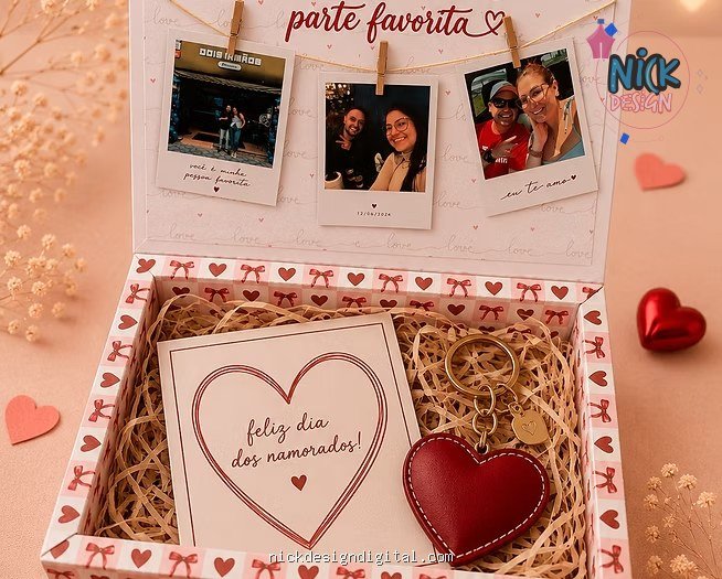 Caixa Retangular com Polaroid - Imagem 1