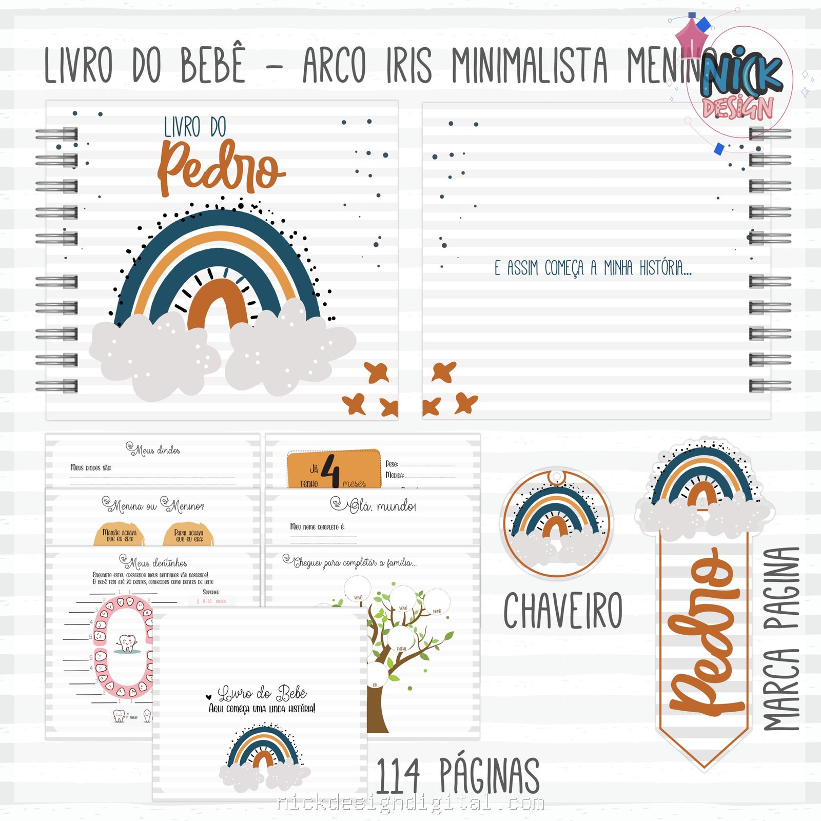 Arco Iris Minimalista - Menino – Coletiva 1