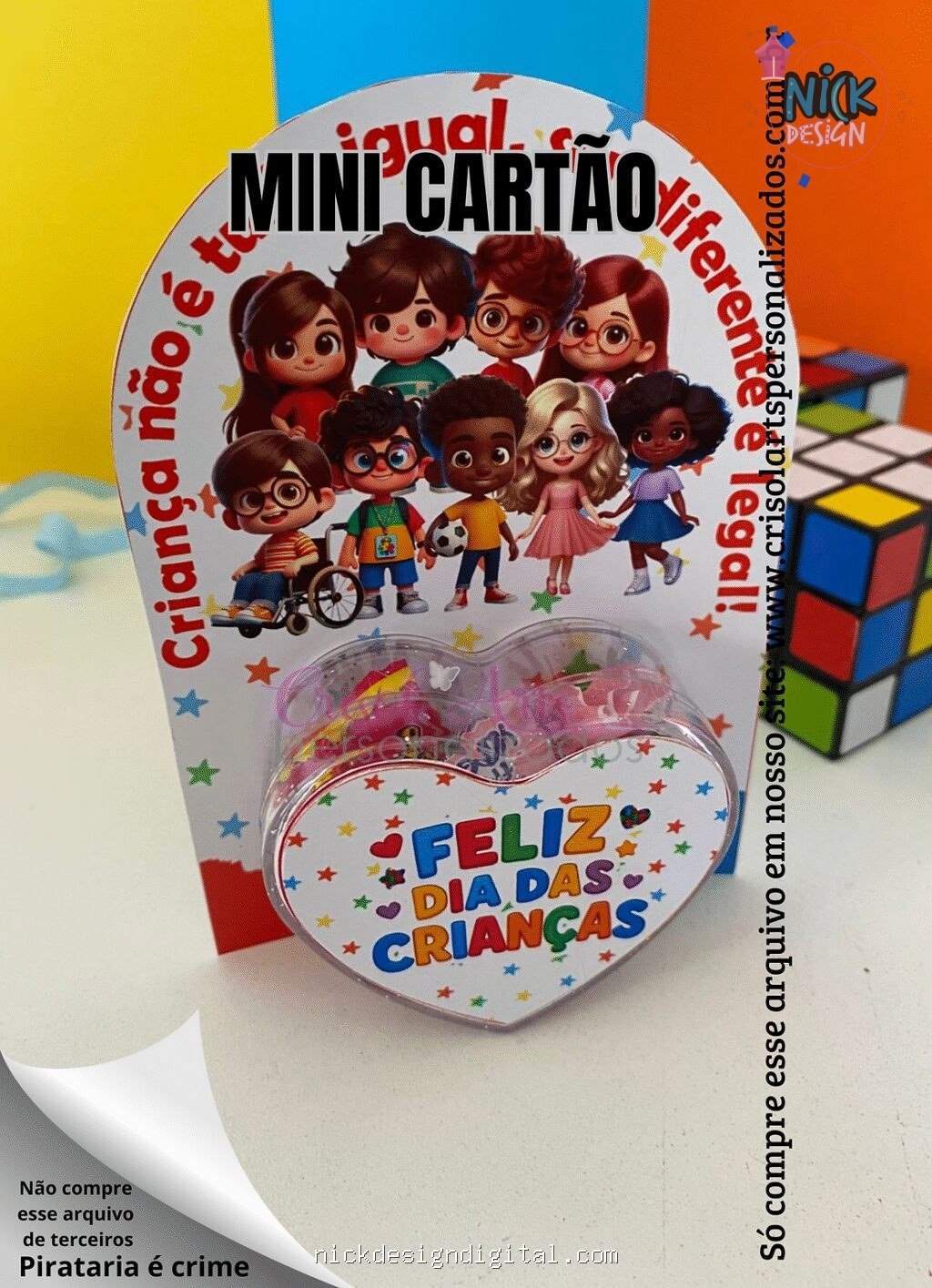 Kit mini cartão dia das crianças - Imagem 1