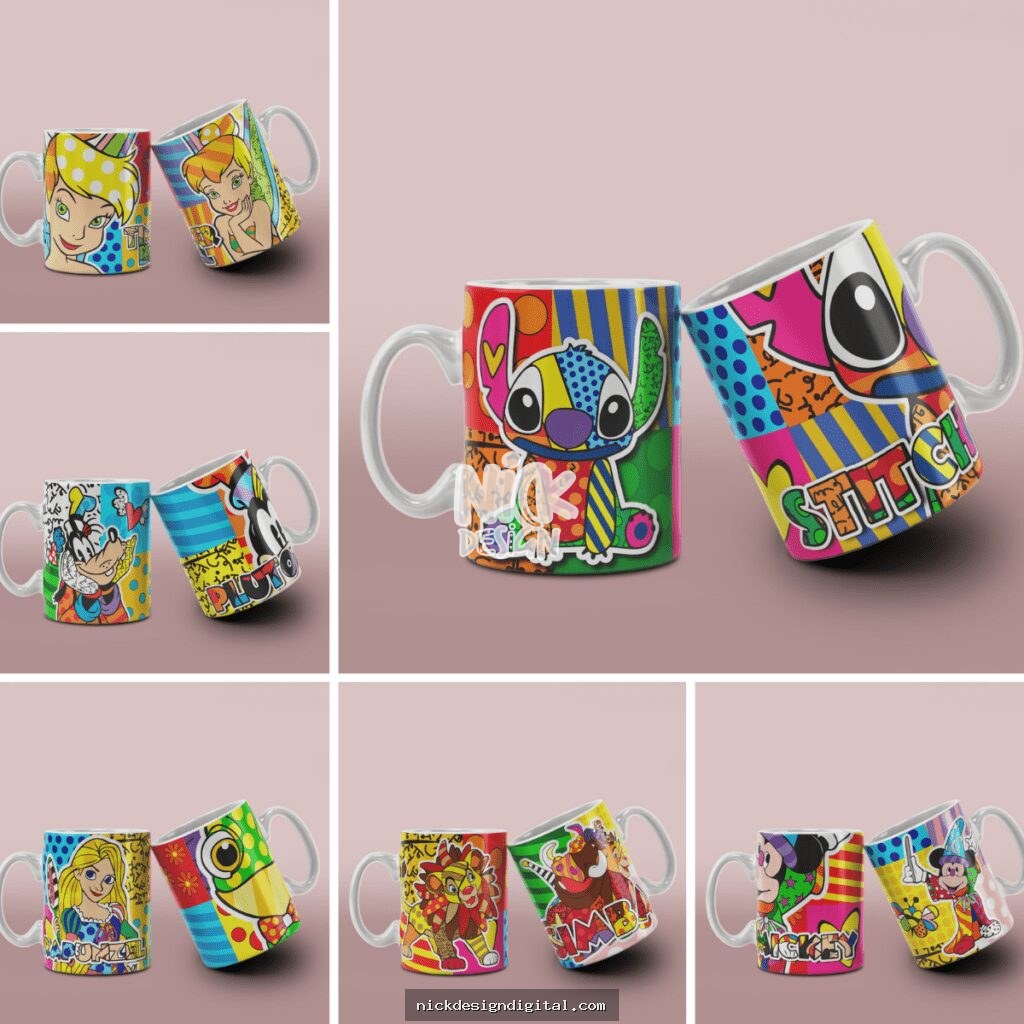 Kit Disney Cub - Estampas p/Canecas