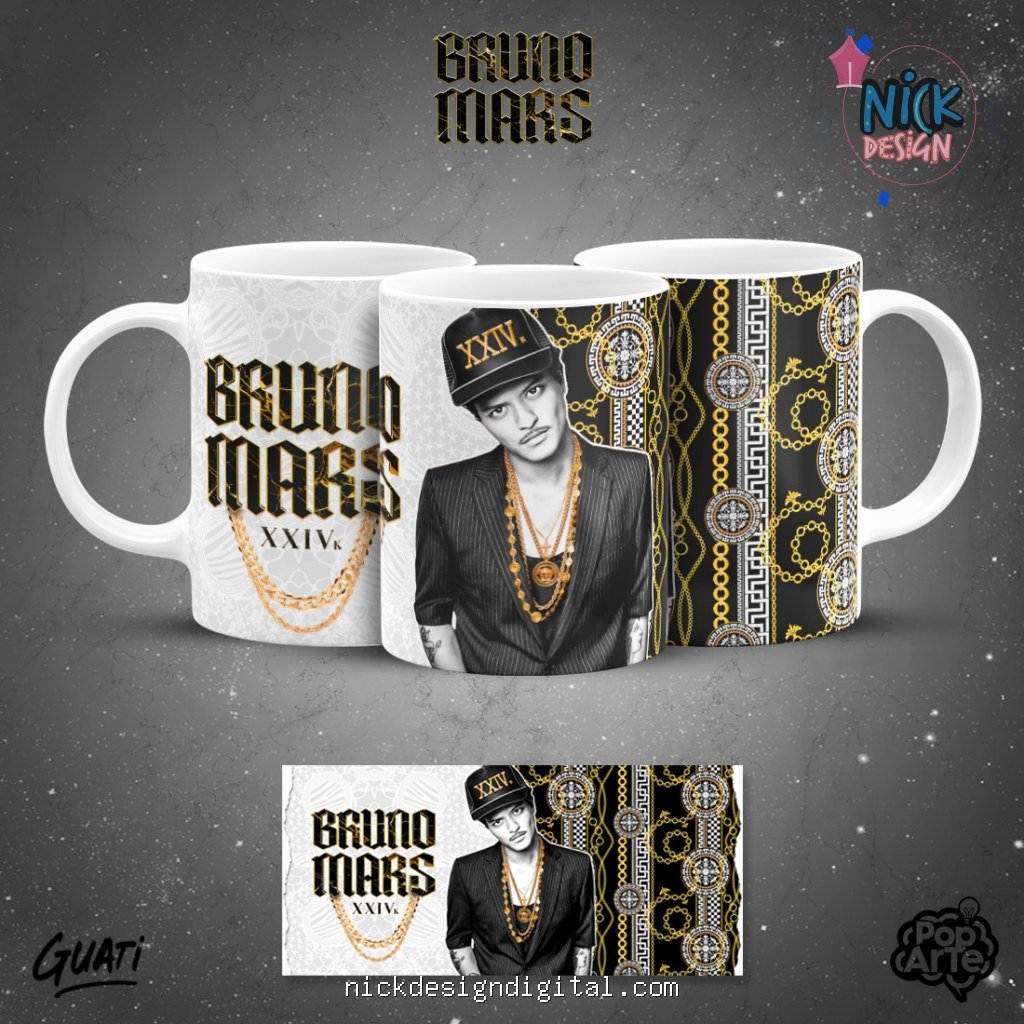 Bruno Mars - Artes para Canecas - Imagem 1