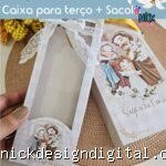 Caixa + Sacola para Terços - Sagrada Família