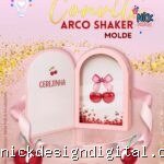 Molde Convite Arco Shaker Cerejinha