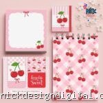 Mini Kit de Arquivos p/ mimos - Cerejinha (Telma Contel)