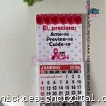 card porta mini calendário outubro rosa
