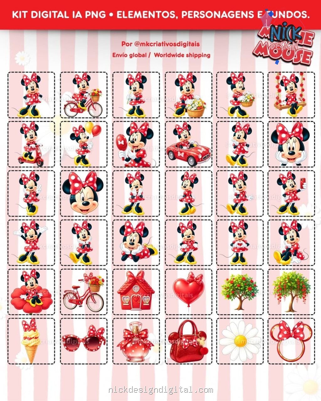 Minnie Vermelha - Kit Digital - Imagem 2