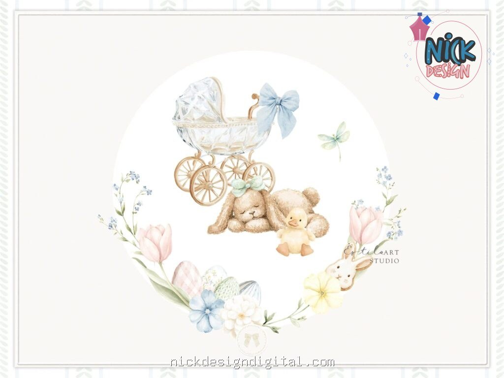 Conjunto de Clipart de Páscoa em Aquarela - Imagem 11