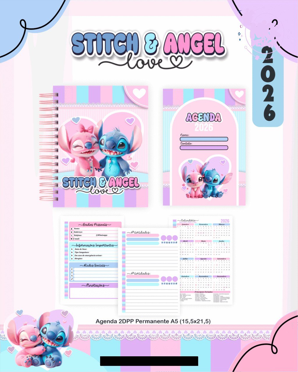BOX Stitch e Angel - Escolar 2026 (Pamella) - Imagem 9