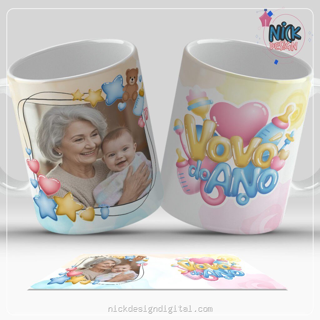 Coleção Tem Bebê Chegando - Artes para Caneca C/S Foto - Imagem 7