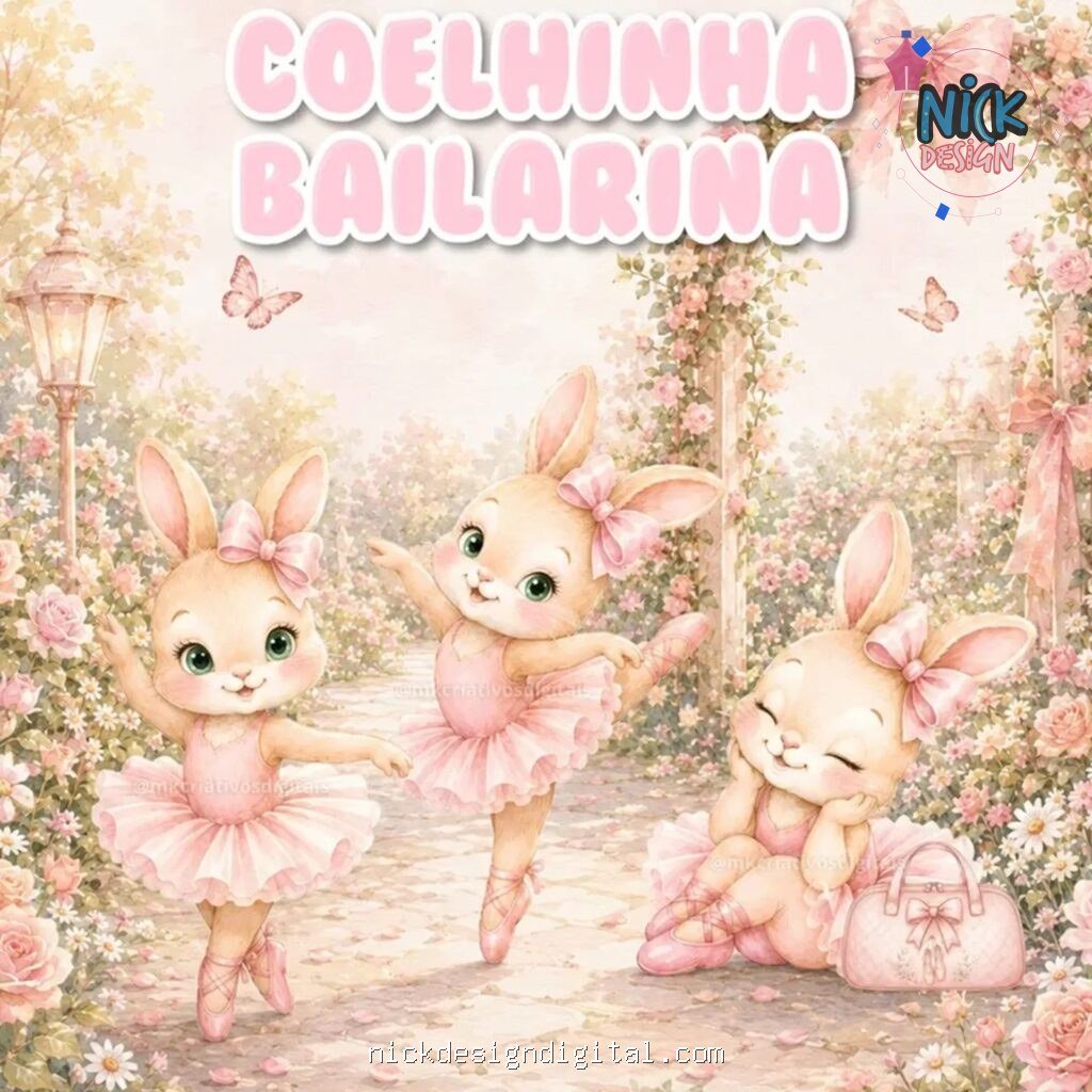 Coelhinha Bailarina - Kit Digital - Imagem 1