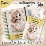 Caderno A5 + Bloquinho - Metamorfose N4 (Jana Bicalho)