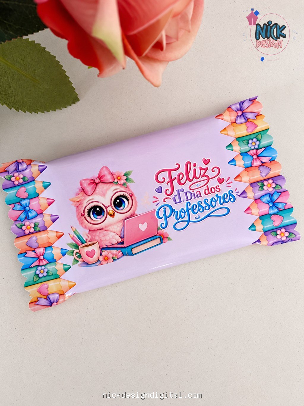 Arte adesivo kit kat dia dos professores - Imagem 1