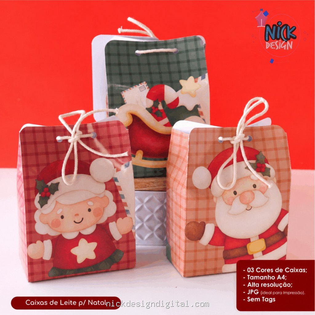 Caixas Leite p/ Natal - Imagem 2