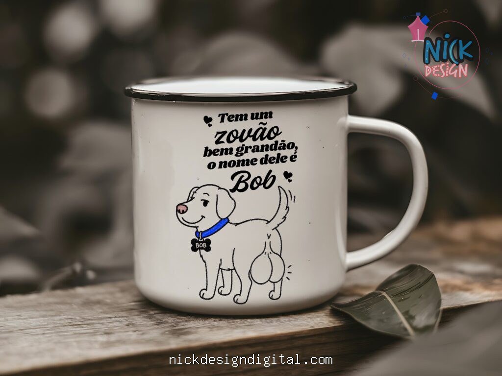 Tem um ZOVÃO bem grandão, o nome dele é Bob - Arte Avulsa Caneca - Imagem 1