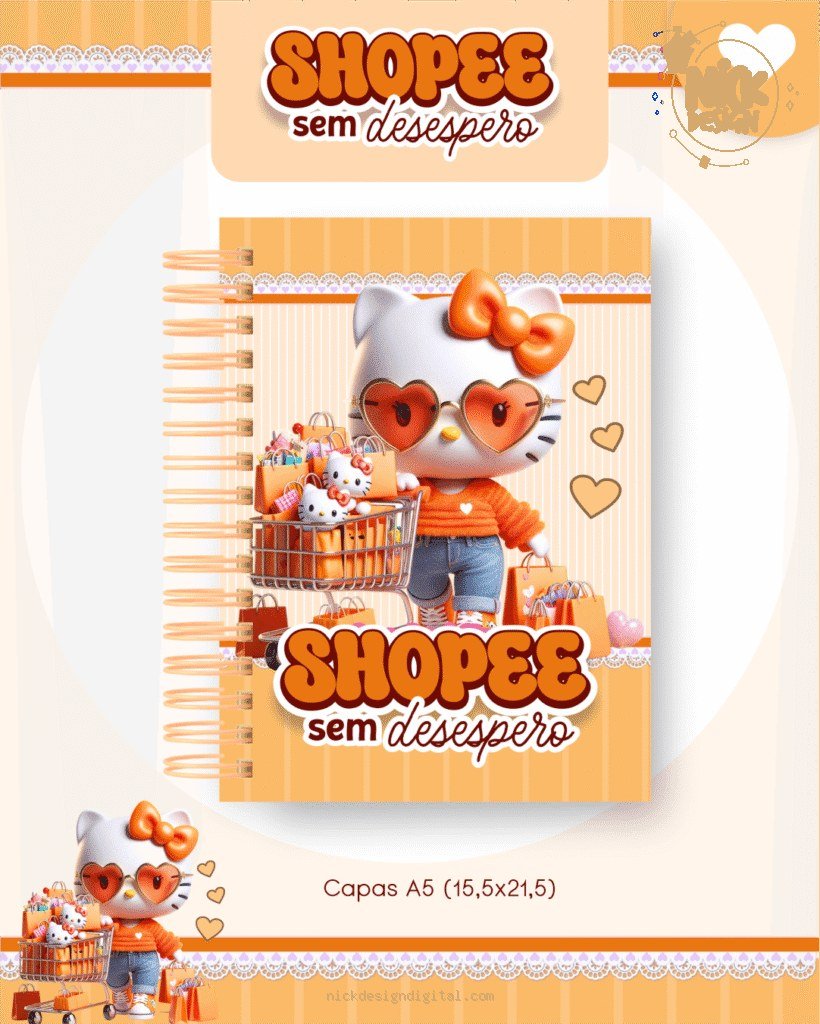 Shopee sem desespero Hello Kitty - Capas Controle Financeiro (Pamella)