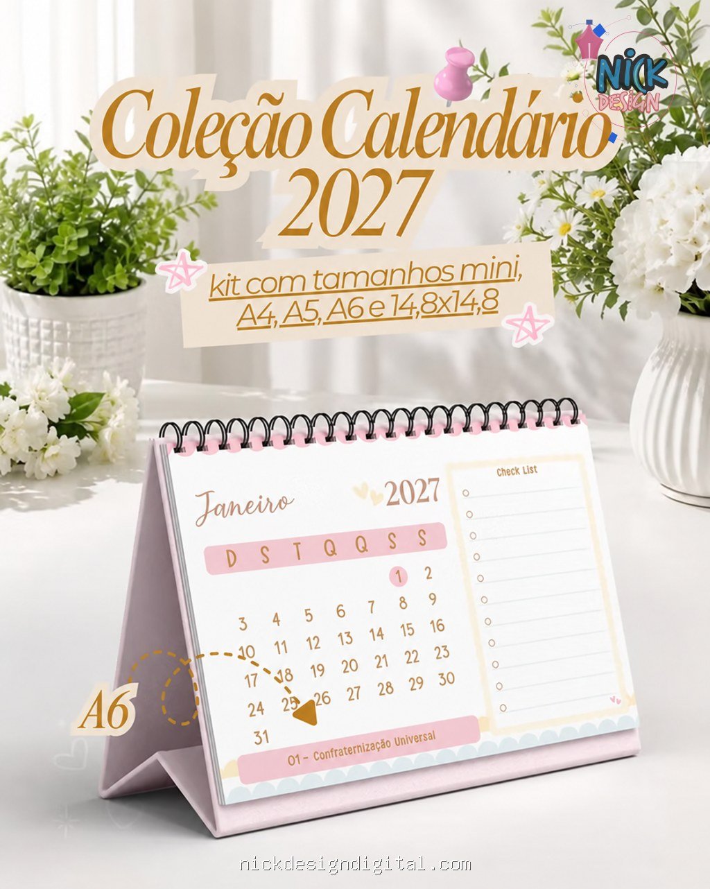 Coleção Calendário 2027 - Algodão Doce - Imagem 9