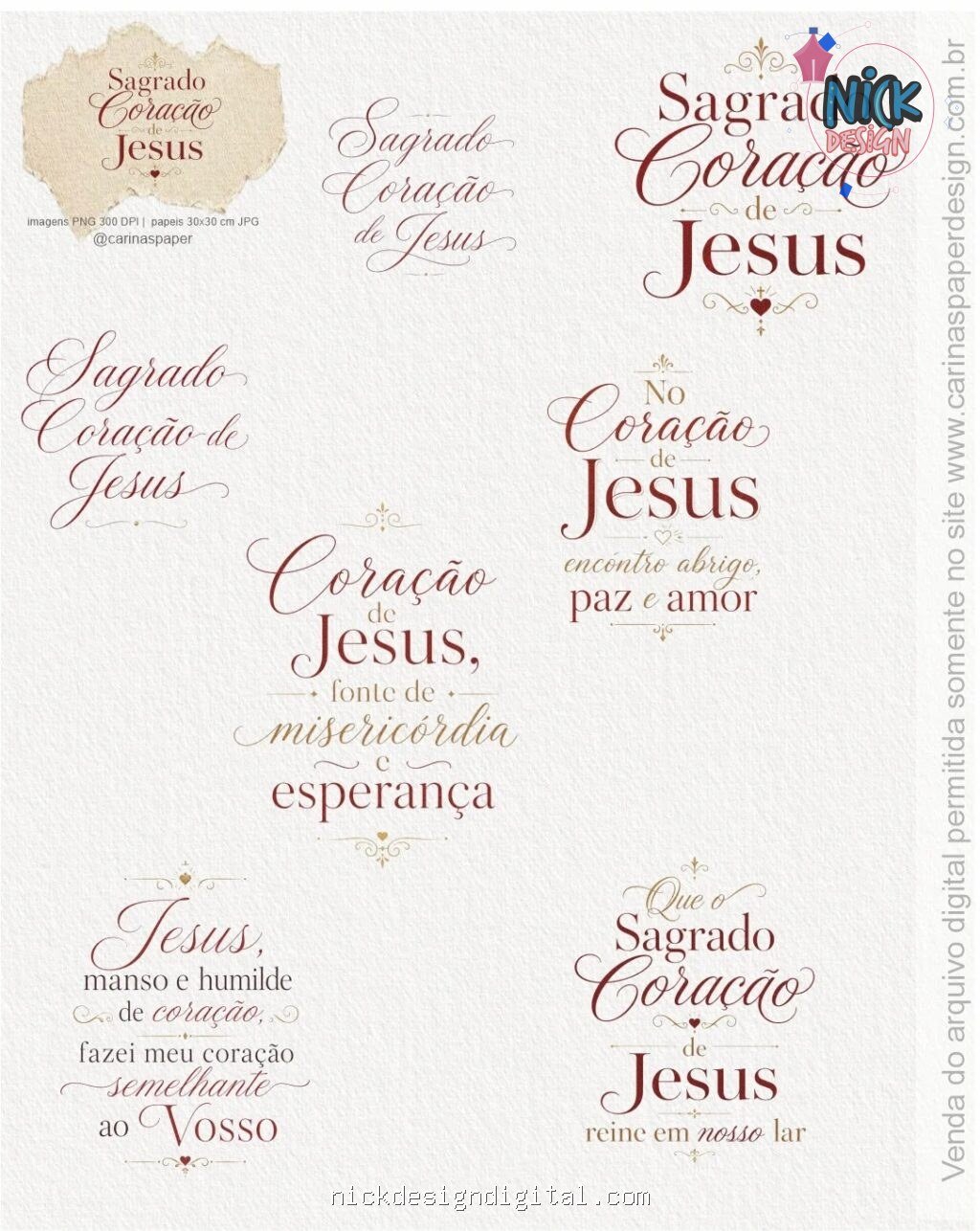 Ilustrações Sagrado Coração de Jesus 2 - Imagem 3