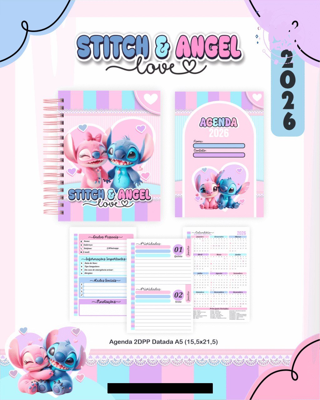 BOX Stitch e Angel - Escolar 2026 (Pamella) - Imagem 10