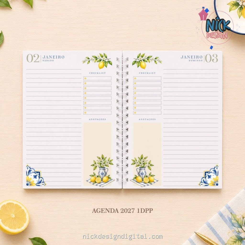 Coleção Cápsula – Limão Siciliano Agendas Caderno Bloquinho - Imagem 5
