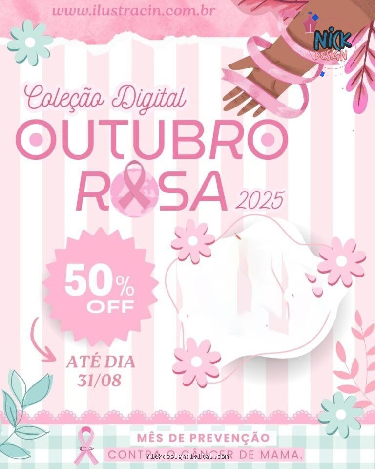 Outubro Rosa 2025 (Ilustracin) - Imagem 1