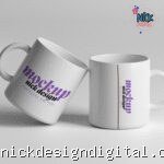 Mockup 2 Canecas Brancas Lado a Lado (PSD)