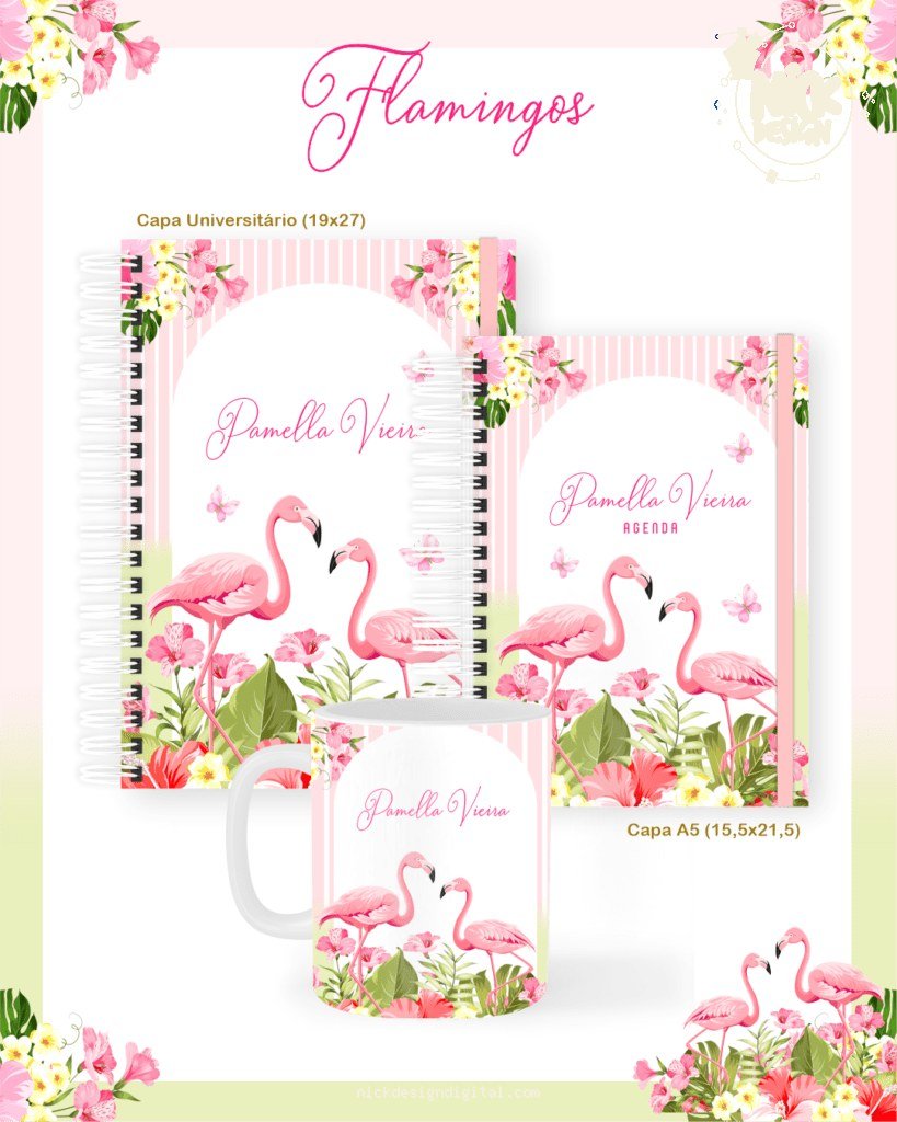 Flamingos - Escolar Teen Adulto (Pamella)