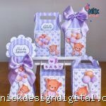 Ursinha Lilás - Kit Festa Pronta