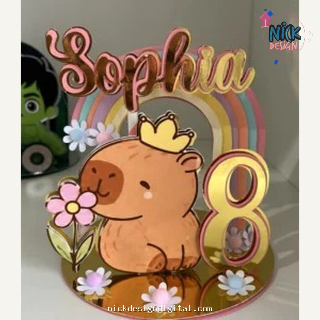 Capivara - Topo de Bolo Cenário - Imagem 1