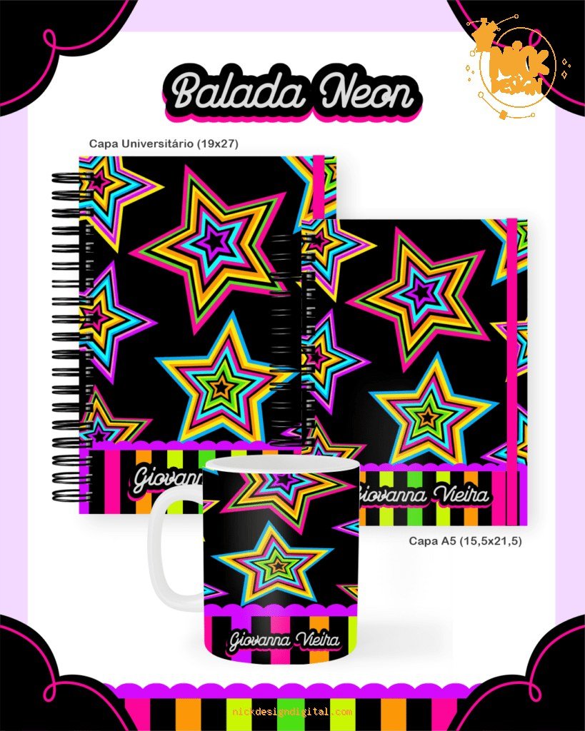 Balada Neon - Escolar Teen Adulto (Pamella)