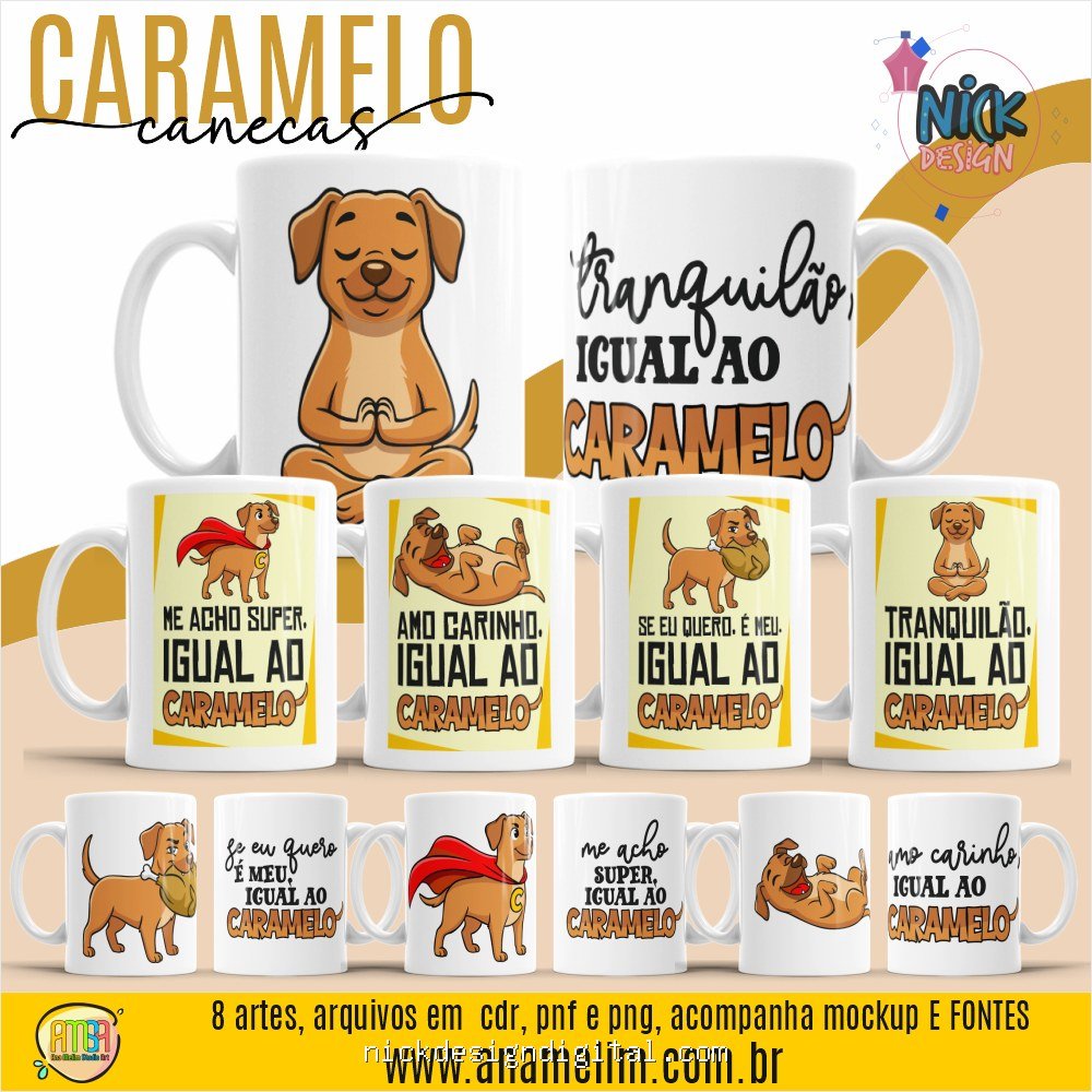 Estampas Caramelo Canecas - Imagem 1