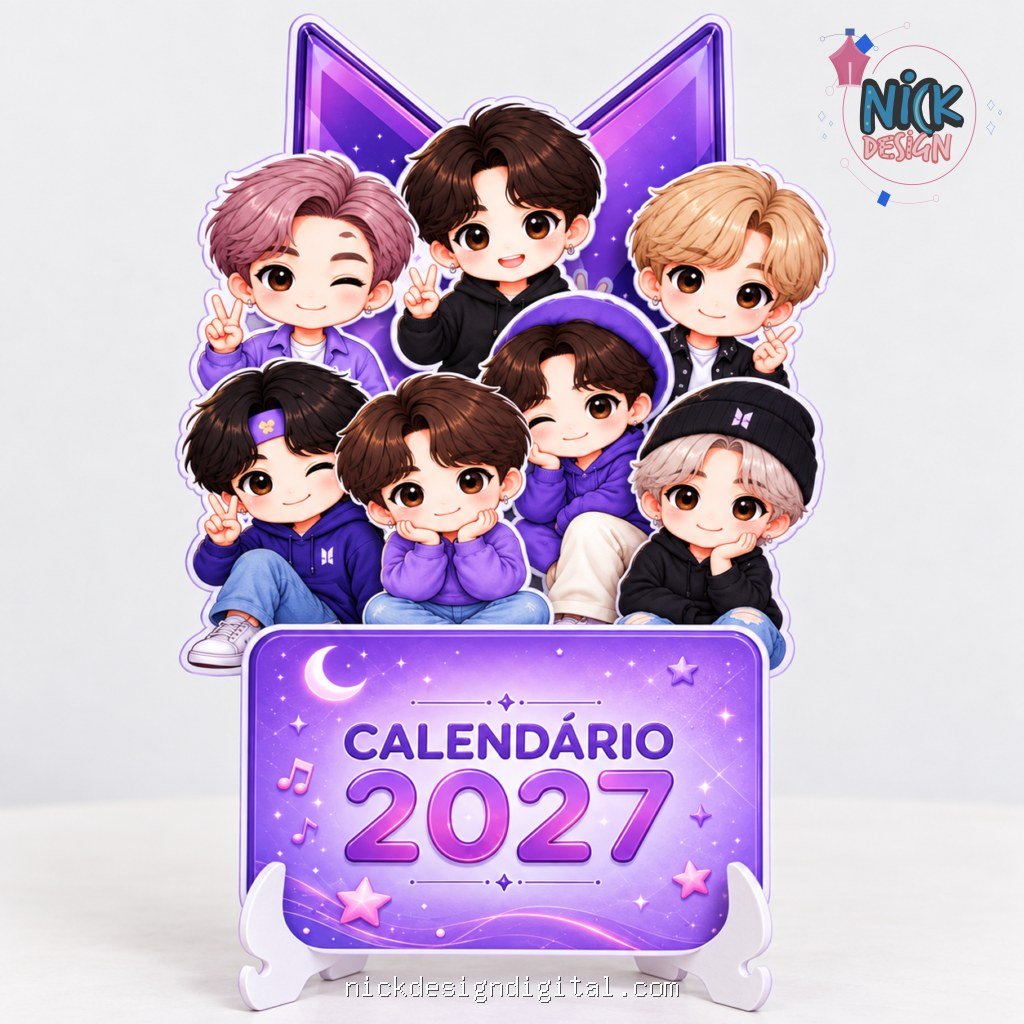 Calendário de Mesa BTS 2027 - Imagem 2